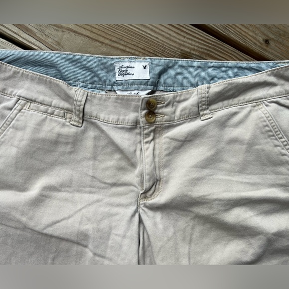 American Eagle Outfitters Size 12 Stretch Women’s Casual Tan Shorts - Picture 5 of 8